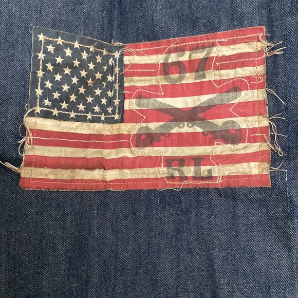 Denim tote bag with Ralph Lauren patch - Picture 2 of 4